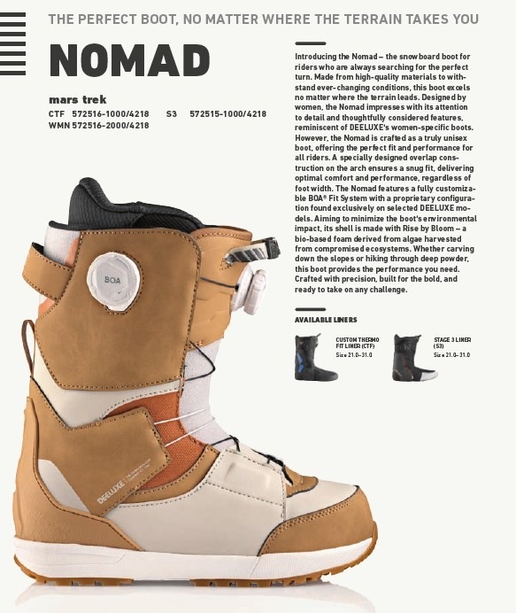 新品未使用 25-26 DEELUXE BOOTS NOMAD S3 MARS TREK 22.5CM 土日祝発送OK 9 ディーラックス