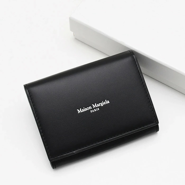 財布 レザー コンパクト ウォレット SA2UI0014 P8729 レディース ユニセックス ブラック シルバー 牛革 二つ折り財布