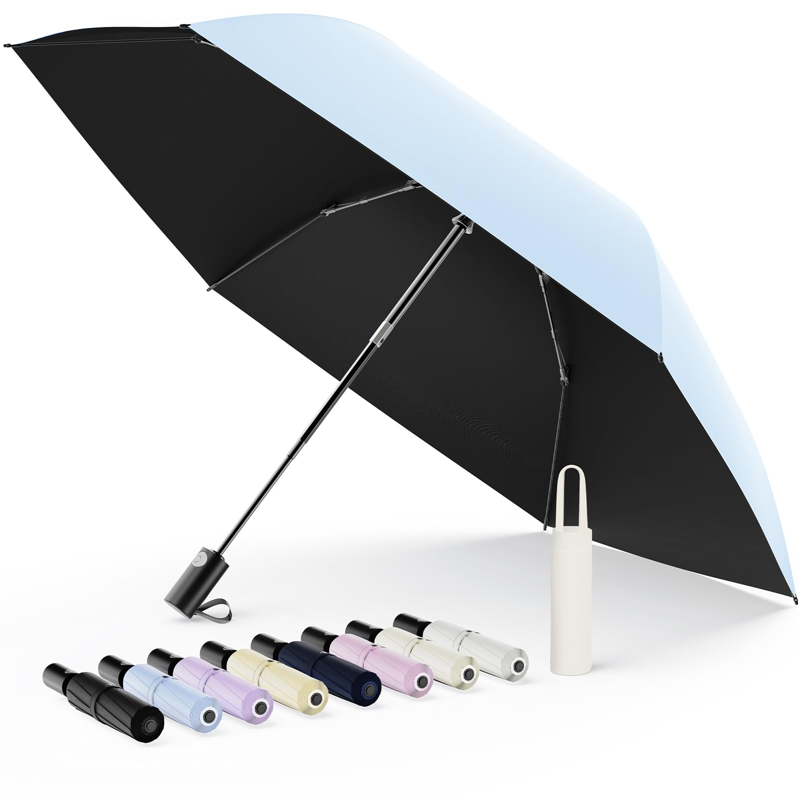 【現役皮膚科医監修 JIS認証＆段階収納】日傘 UVカット100遮光遮熱 折り畳み傘【業界初！安全式自動開閉】ALwgreen折りたたみ傘 大きい超軽量 熱中症対策 肌を守る おりたたみ傘 晴雨兼用