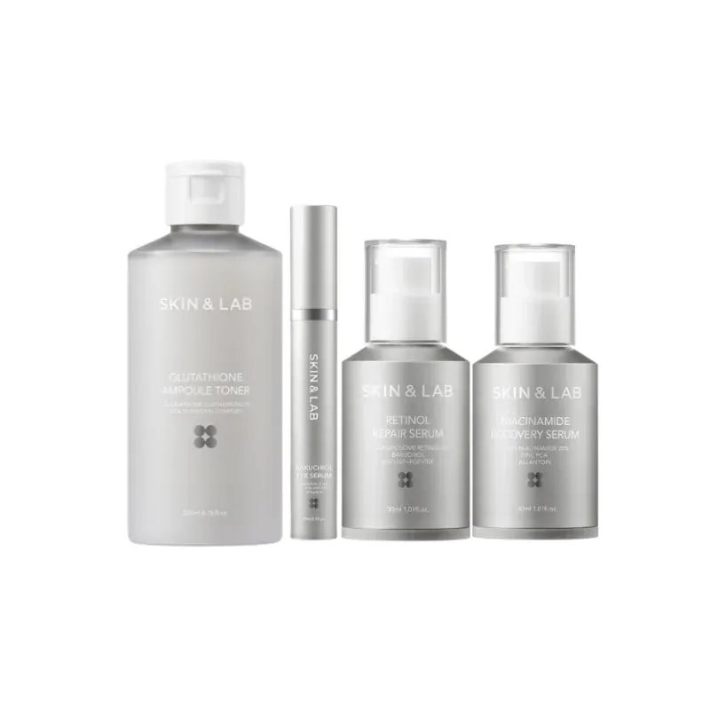 グルタチオントナー 200ml + バクチオール0.2% アイセラム 15ml+ ナイアシンアミド20% セラム 30ml + レチノールリペアセラム 30ml