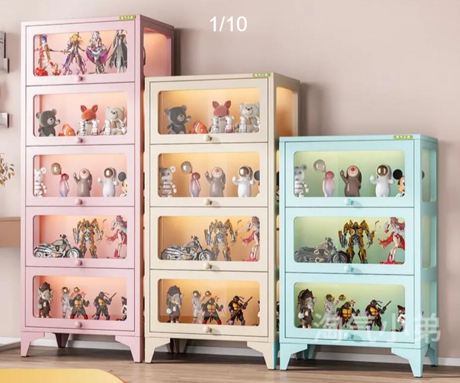フィギュアショーケースガラスショーケーススチール製展示棚収納ロッカー新型家庭用防塵収納ロッカー　人形収納　ぬいぐるみ収納キャビネット