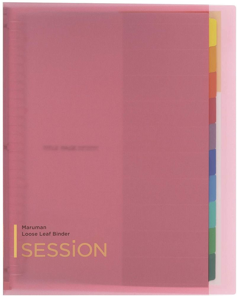 （まとめ買い）バインダー セッション A4 プラスチックバインダー ピンク F584-08 [x4]