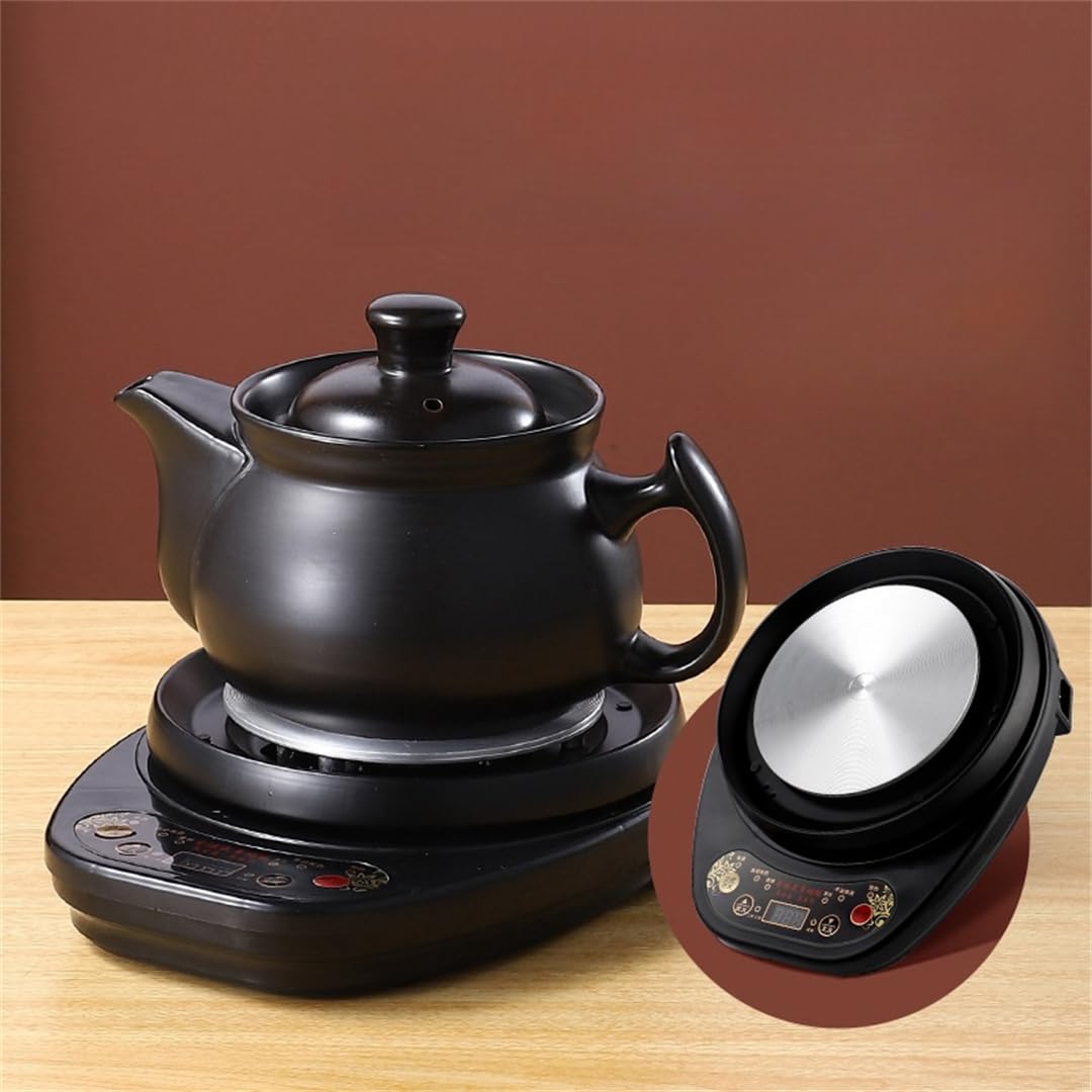 KDBT【漢方薬煮沸鍋】全自動煎じポット 耐熱セラミック内釜 大容量2L-7L 温度調節可能 安全タイマー機能付き 煎じ薬/ハーブティー/健康茶作り 家庭用 和漢薬調理器具 自動保温 省エネ設計 簡単