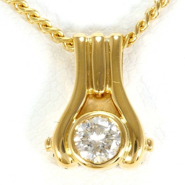 K18 18金 YG イエローゴールド ネックレス ダイヤ 0.23 鑑別書 ジュエリー 中古 63,360円