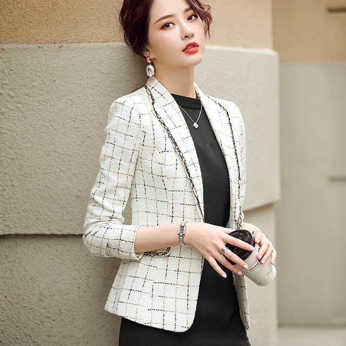 アウター ジャケット スーツ テーラードジャケット ショート丈 長袖 襟なし 前開き ポケット