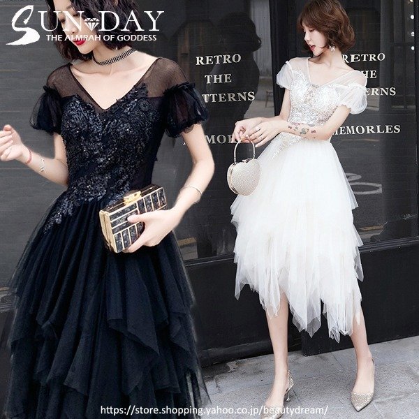 新品パーティードレス ワンピース 花嫁ミニドレス ウェディングドレス 簡約 花嫁二次会 演奏会 パー