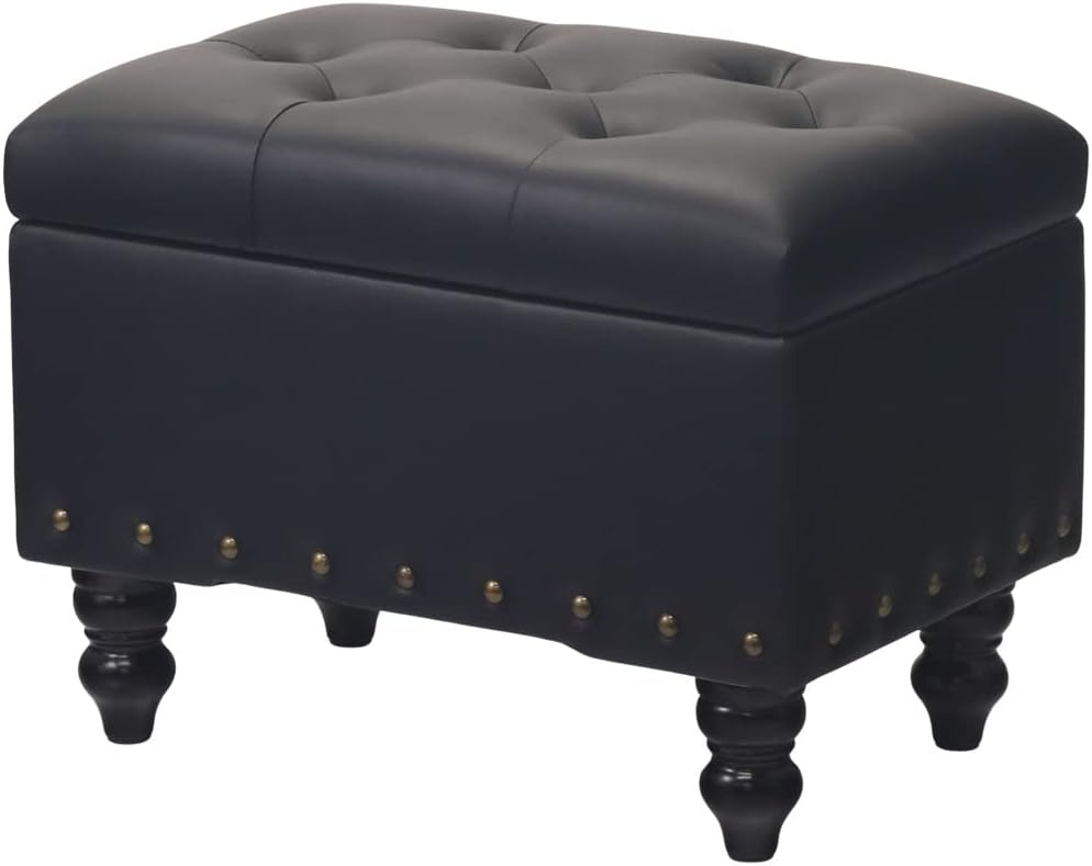 収納スツール フェイクレザー アンティーク調 オットマン 足置き 収納ベンチ ヴィンテージ調 家具 リビング 玄関用 サイズ指定可