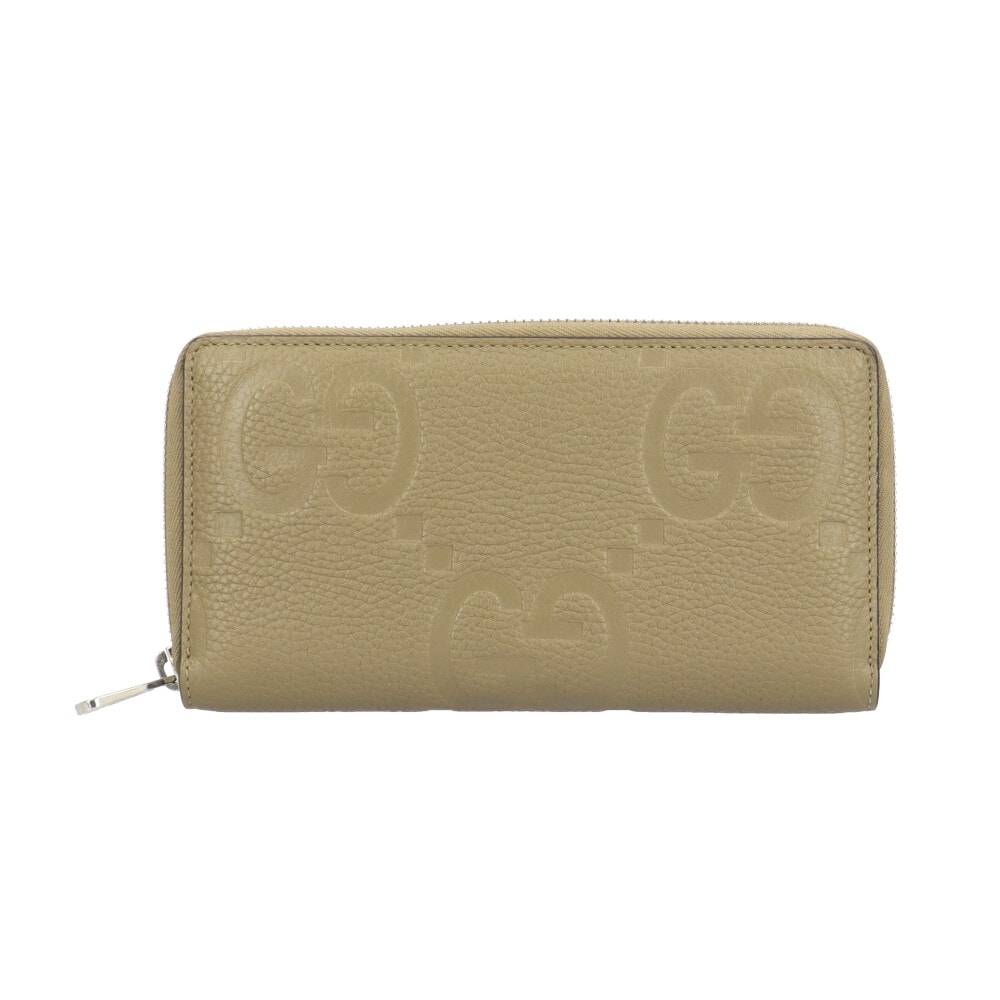 グッチ ジップアラウンドウォレット ジャンボGG 長財布 レザー 739484 GUCCI 中古 美品