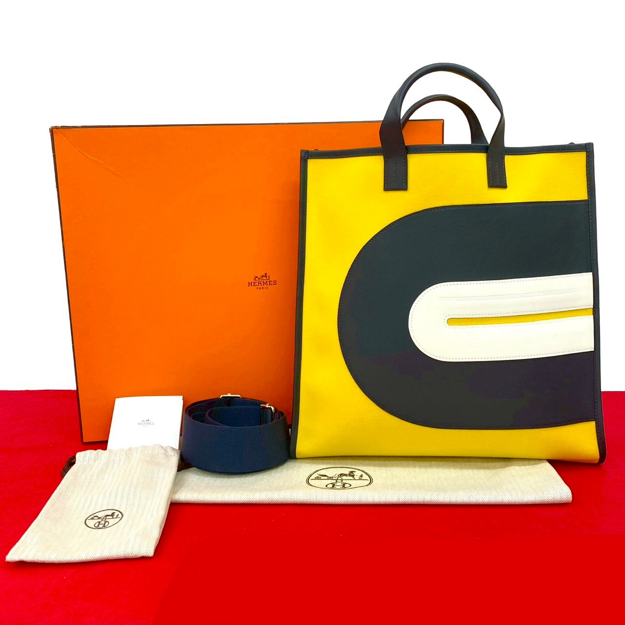 ビニールバッグショルダーバッグ キャンバス レザー イエロー 79847