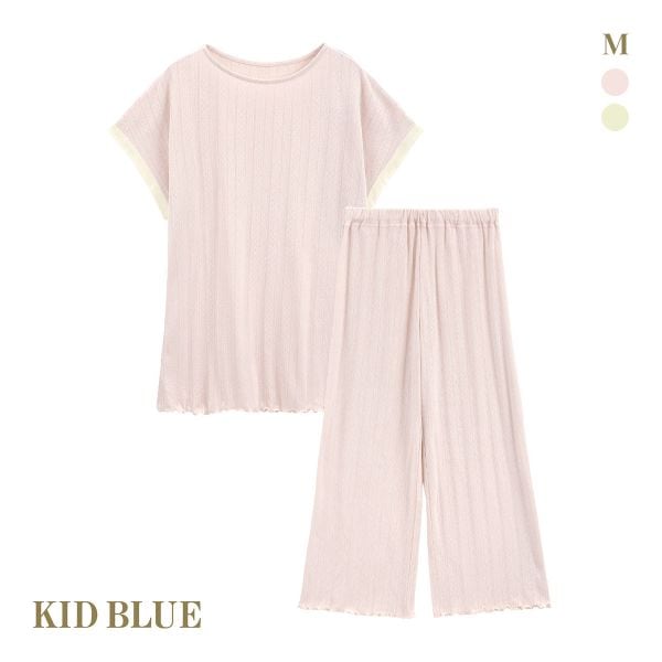 キッドブルー 25パターンメッシュN 半袖 ルームウェア 8分丈パンツ 上下セット パジャマ KID