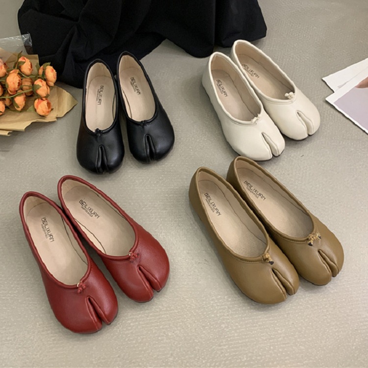 スプリットトゥ フラットヒール 足袋 パンプス OHCA0032