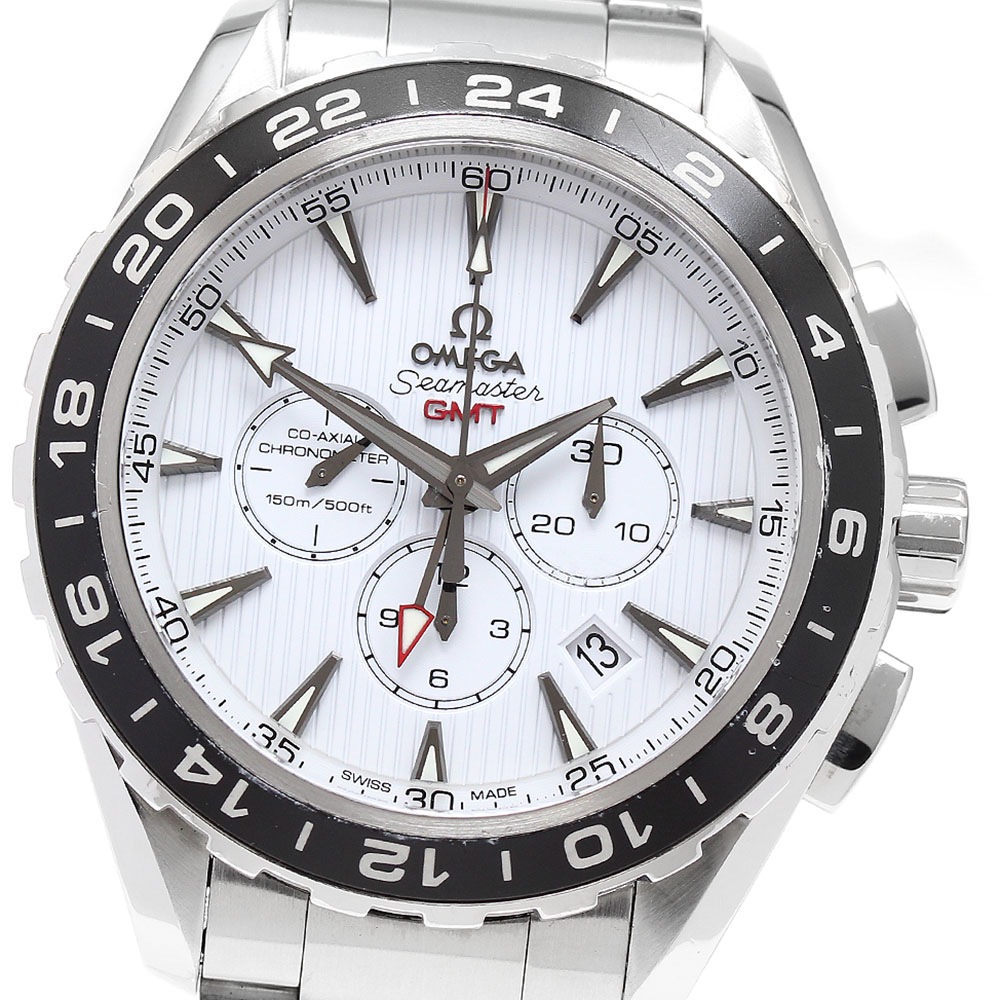オメガ OMEGA 231.10.44.52.04.001 シーマスター アクアテラ GMT クロノグラフ デイト 自動巻き メンズ _900564【中古】