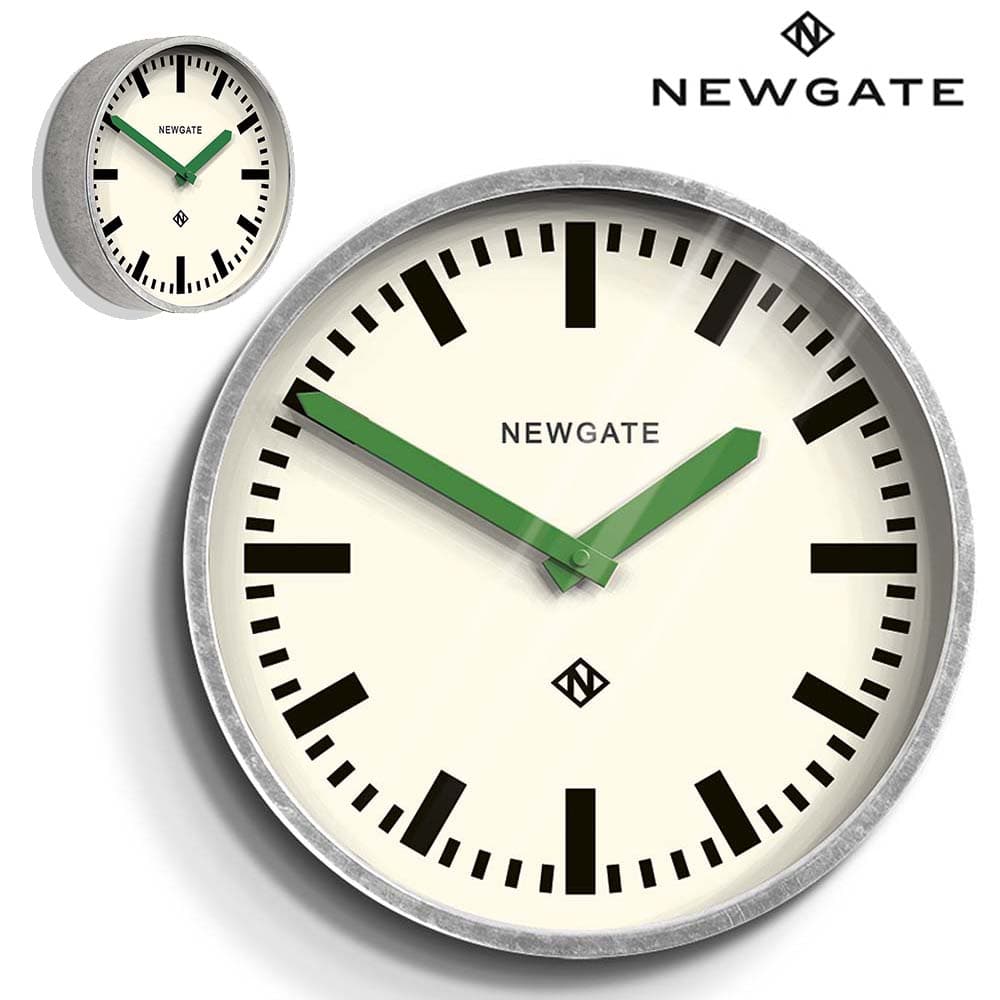 ニューゲート 壁掛け時計 ラゲッジウォールクロック Newgate Luggage Wall Clock メッキ＆グリーン LUGG667GALVG 国内正規品