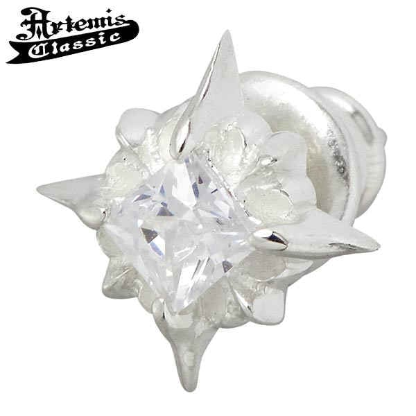 アルテミスクラシック Artemis Classic RAY シルバー ピアスWH スタッド クリアキュービック 1個売り 片耳用 シルバー 925 スターリングシルバー ACE0088