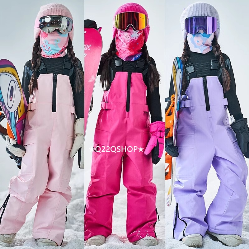 スノボウェア 2025 単品 ボトムス キッズ 子供 ベビー服 ゆったり 無地 オーバーオール つなぎパンツ ズボン 3L スノーボードウェア スキーウェア 防寒着韓国風 女の子 男の子 こども