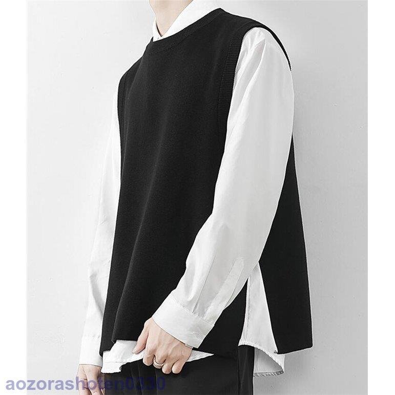 ベスト メンズ ニット ノースリーブ セーター 春 ジャケット カジュアル 新作