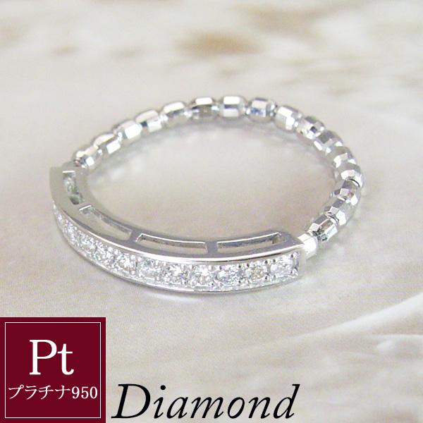 プラチナ950 Pt950 天然ダイヤモンド リング 計0.15カラット 指輪 ストレッチリング フリーサイズ プレゼント 女性 品番co-003 2営業日前後の発送予定