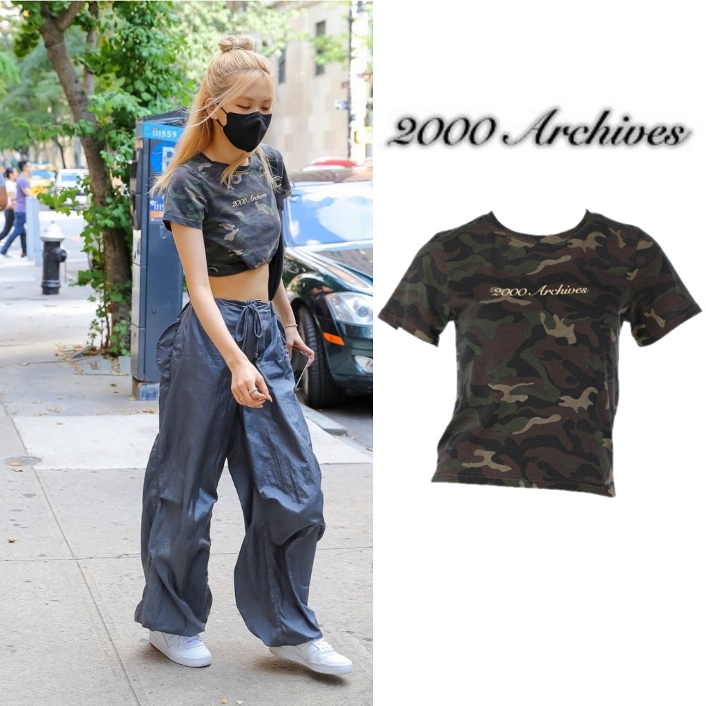 【2000ARCHIVES】 CAMO BABY T [BLACKPINK ROSE着用] T-SHIRTS クロップTシャツ 半袖Tシャツ CROP T-SHIRT