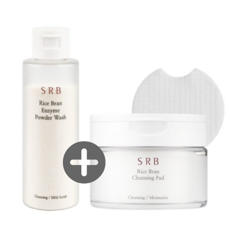 エスアルビー米ぬかすけクレンジングパッド60枚+ 米ぬか酵素パウダーウォッシュ 70g 韓国コスメ