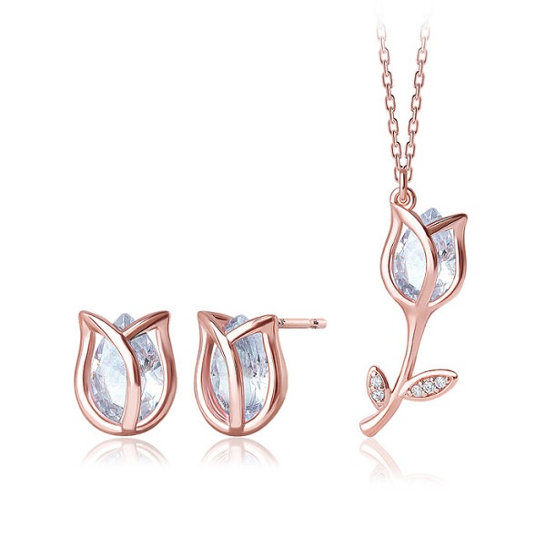 ルーブルパリ 14k G.F プロディクリスタルイヤリング/ネックレス SET0391