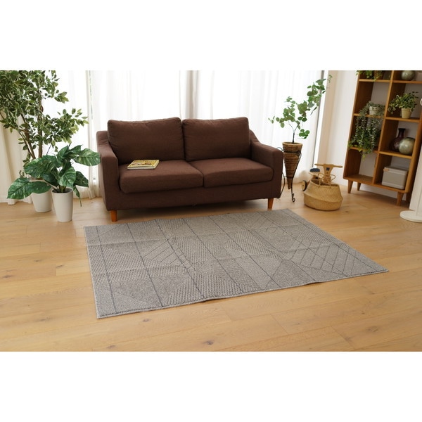 スミノエ 13285718 185240 グレー 洗える ラグ アトレ 185240cm グレー メーカー直送