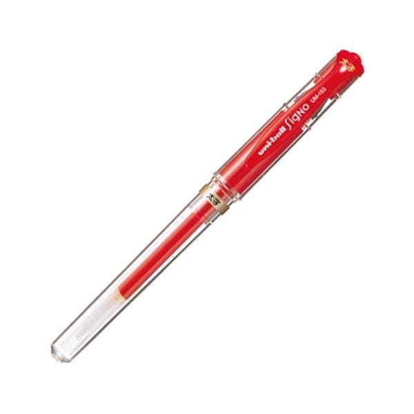 三菱鉛筆(まとめ) 三菱鉛筆 ゲルインクボールペン ユニボール シグノ 太字 1.0mm 赤 UM153.15 1本 (40セット)