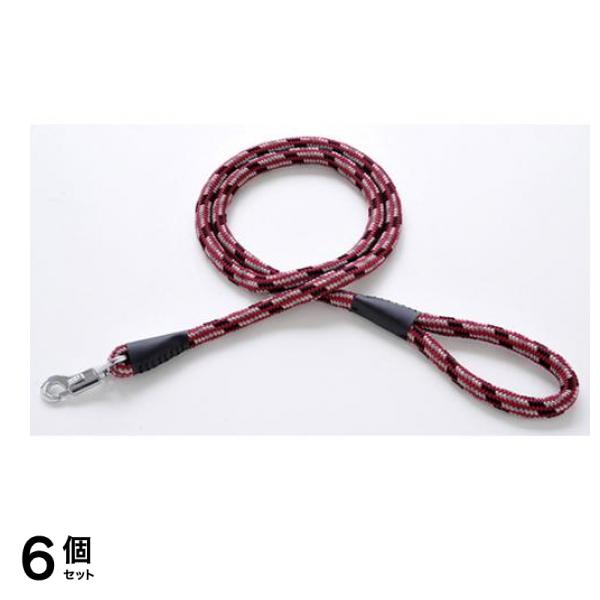 ペティオ ベーシックプラス ネオンプラスリード φ15mm 中型犬用 レッド 160cm (W55803) 6個セット