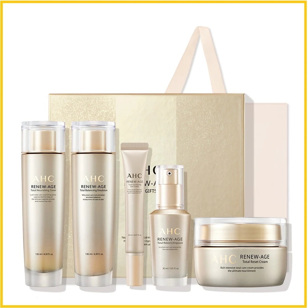 【正規品】 レニューエイジトータル4点セット（トナー130ml+エマルジョン130ml+クリーム50ml+アンプル30ml+アイクリーム20ml） / 母の日 韓国コスメ 母の日のプレゼント ギフト