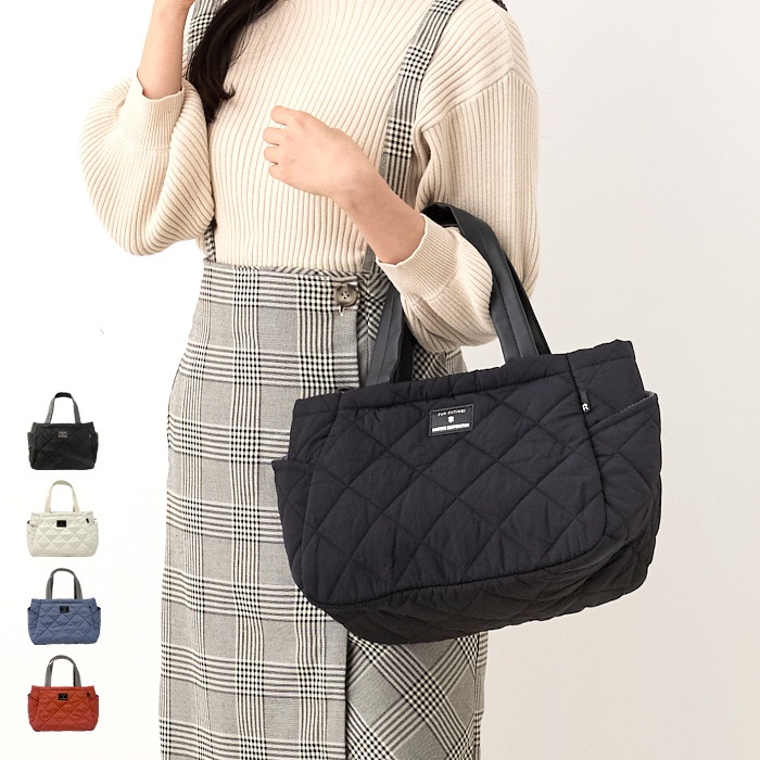 キルティング トートバッグ トート レディース 軽量 軽い 自立 はっ水 撥水 無地 キルティング パルーティ デリ 通勤 上品 おしゃれ かわいい きれいめ カジュアル ブランド ナイロン 肩掛け