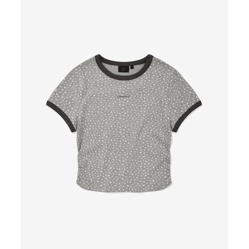 ウーマン クロップ アイレット Tシャツ メランジ グレー CO2602ST85 MG