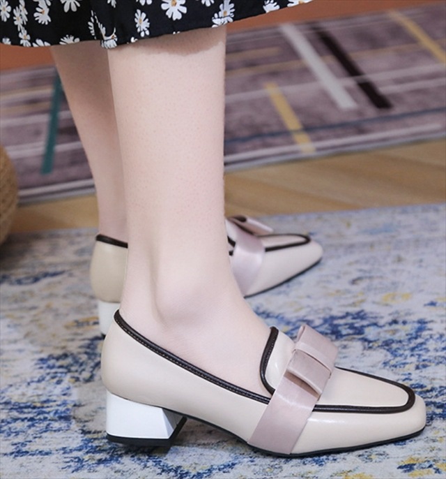 レディース 韓国ファッション パンプス スクエアトゥ リボン シューズ オフィス フォーマル フラットシューズ 休日限定 Www Quartzhotel Mx