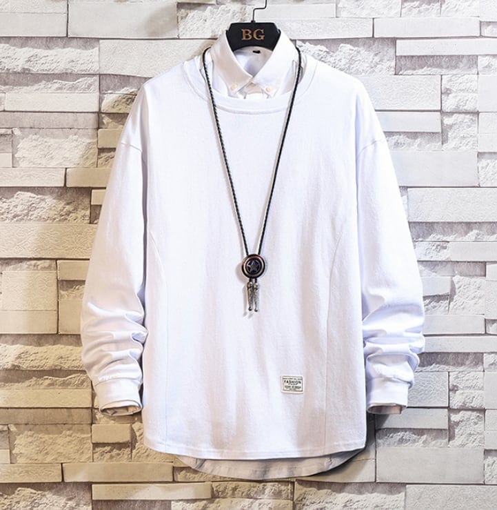 トップス 上着 人気 おすすめ おしゃれ お洒落 激安 安い プチプラ ロンT ロンティー 長袖Tシャツ ロング ラウンドネック 丸首 クルーネック 無地 ドロップショルダー sh0096