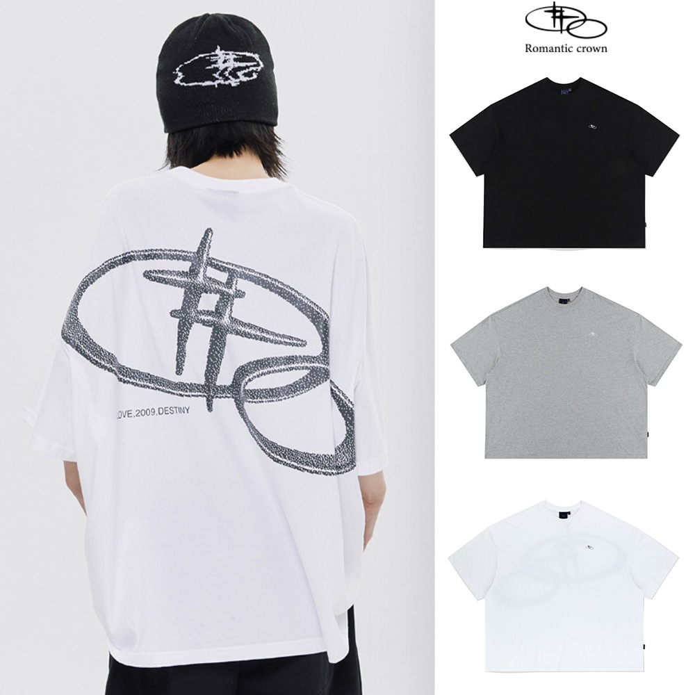 【ROMANTIC CROWN】 WIDE FIT SHINING LOGO TEE SHIRT