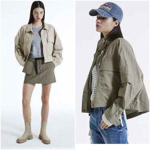 女性ルーズフィットショート野戦ジャンパー_US