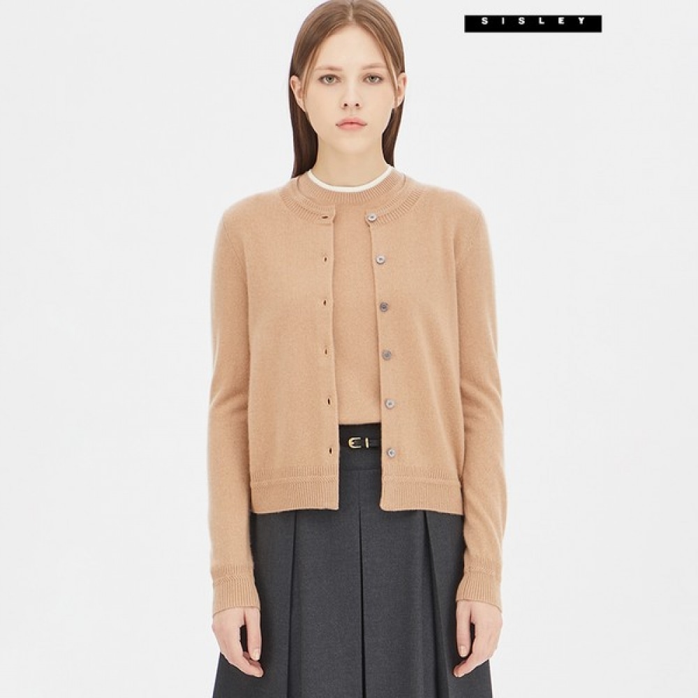 (シスレー) シスレーカシミアラウンドニットカーディガン SAKCC1461_BG