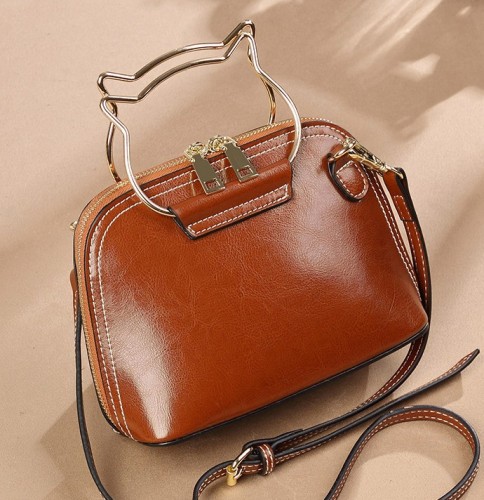 ラブリー キャットハンドル ビンテージ クロスバック 韓国 ファッション バッグ