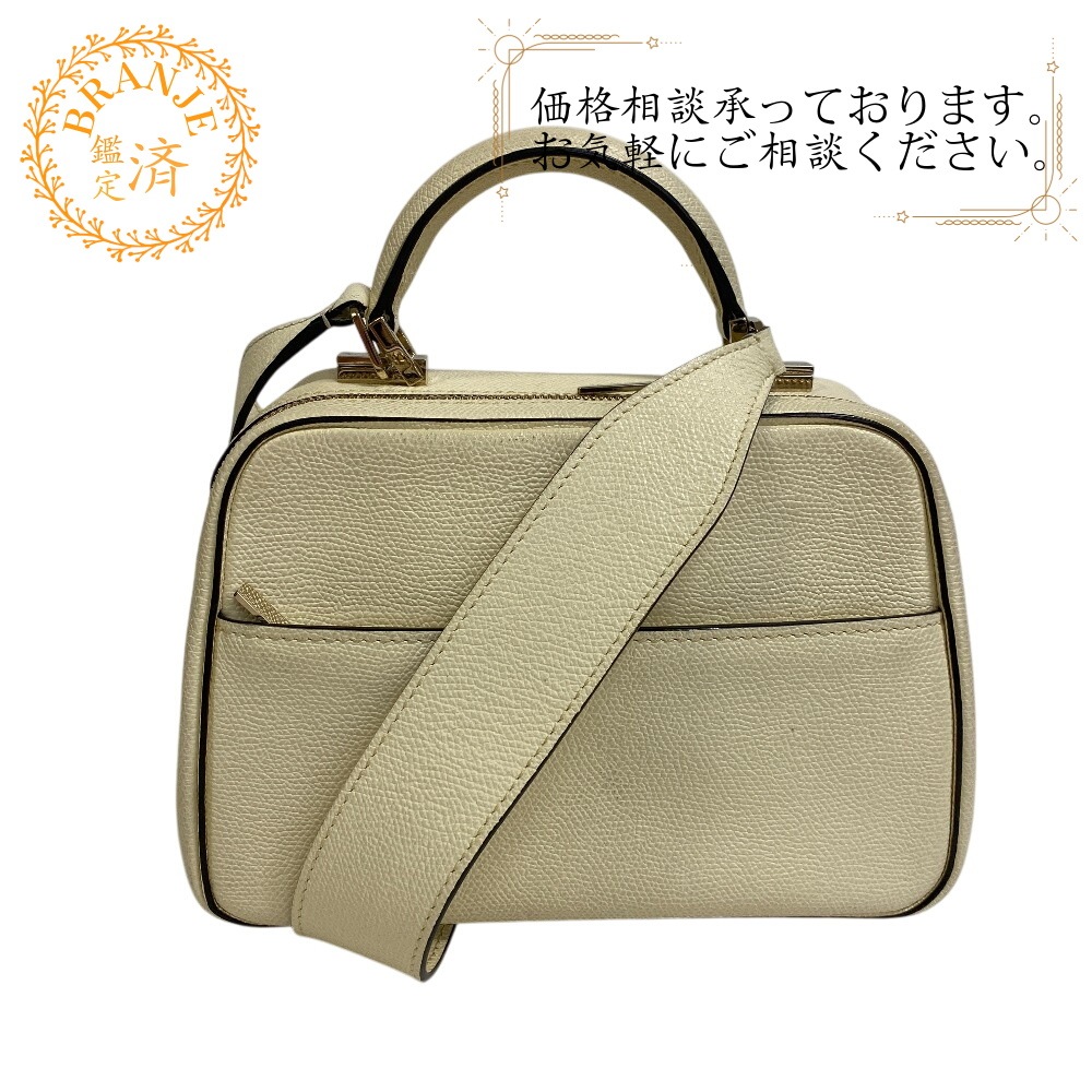 セリエエッセミニ 2way ハンドバッグ レザー ショルダーバッグ ホワイト ブランド 