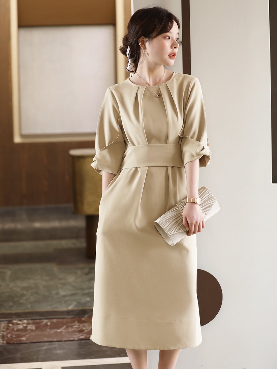 ワンピースドレスシャツワンピママ 入学式 ママ 入学式 卒園式 リゾートワンピース ロングワンピース シャツワンピース 大きめサイズ ワンピース シンプル 通勤 気質 2025新作