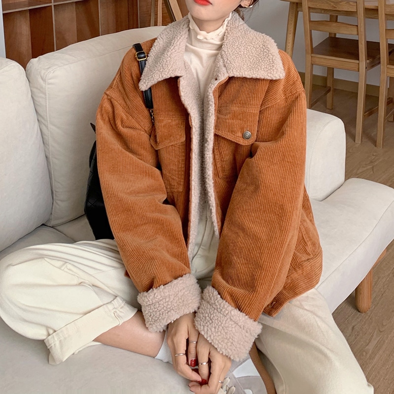 【送料無料】レディース コーデュロイ ボアジャケット アウター ジャケット コート 羽織 上着