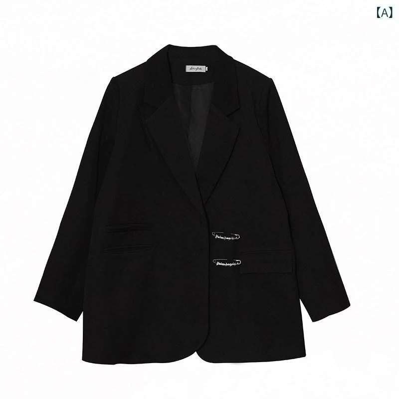 レディース ファッション たり 大きめ サイズ 婦歳 服 春秋 ハイエンド 体型カバー スリム 右 カジュアル セットアップ可能 ジャケット 肩