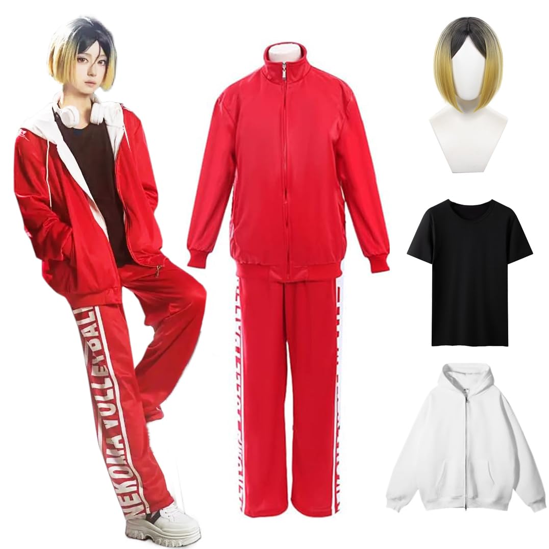 烏野高校 音駒高校 コスプレ 孤爪 研磨 コスプレ 日向 翔陽 コスプレ 黒尾 鉄朗 ユニフォーム 影山 飛雄 ジャージ 上下セット ハイキュー コスプレ 大人用 仮装 文化祭 イ 50702