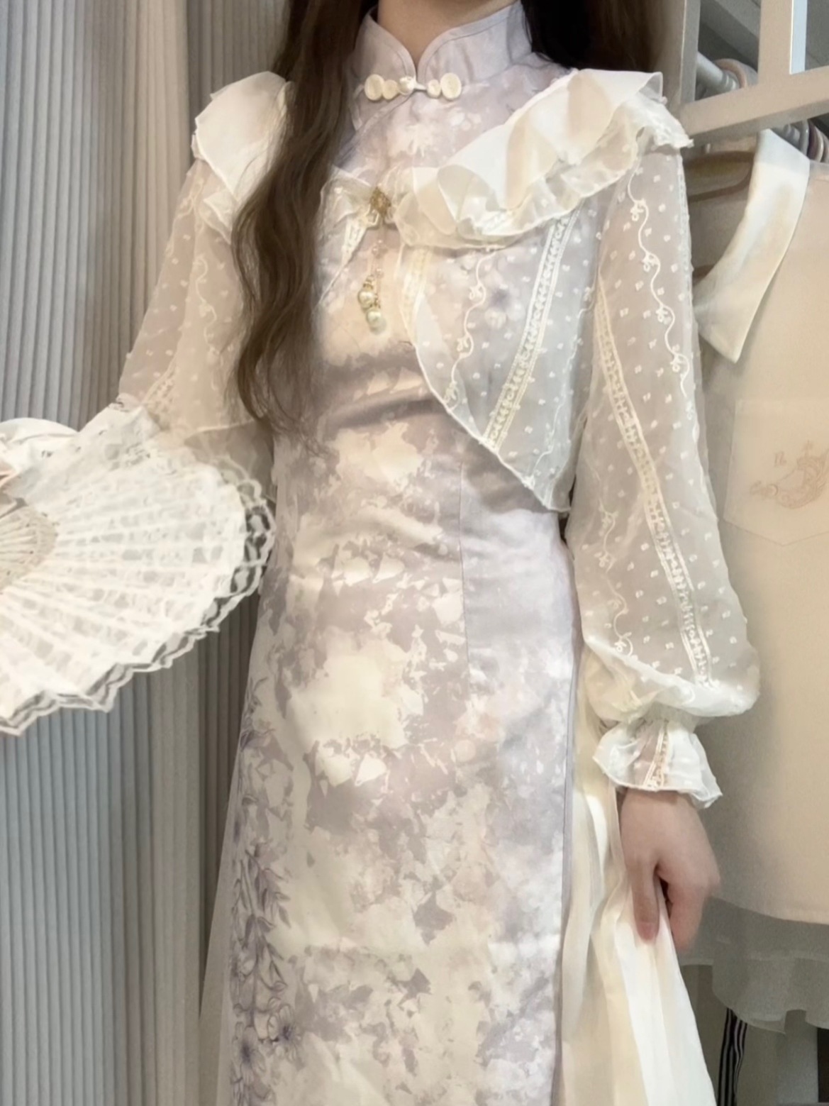 正規品デザイン凌霄花cos要素新韓国チャイナドレス2点セット温婉