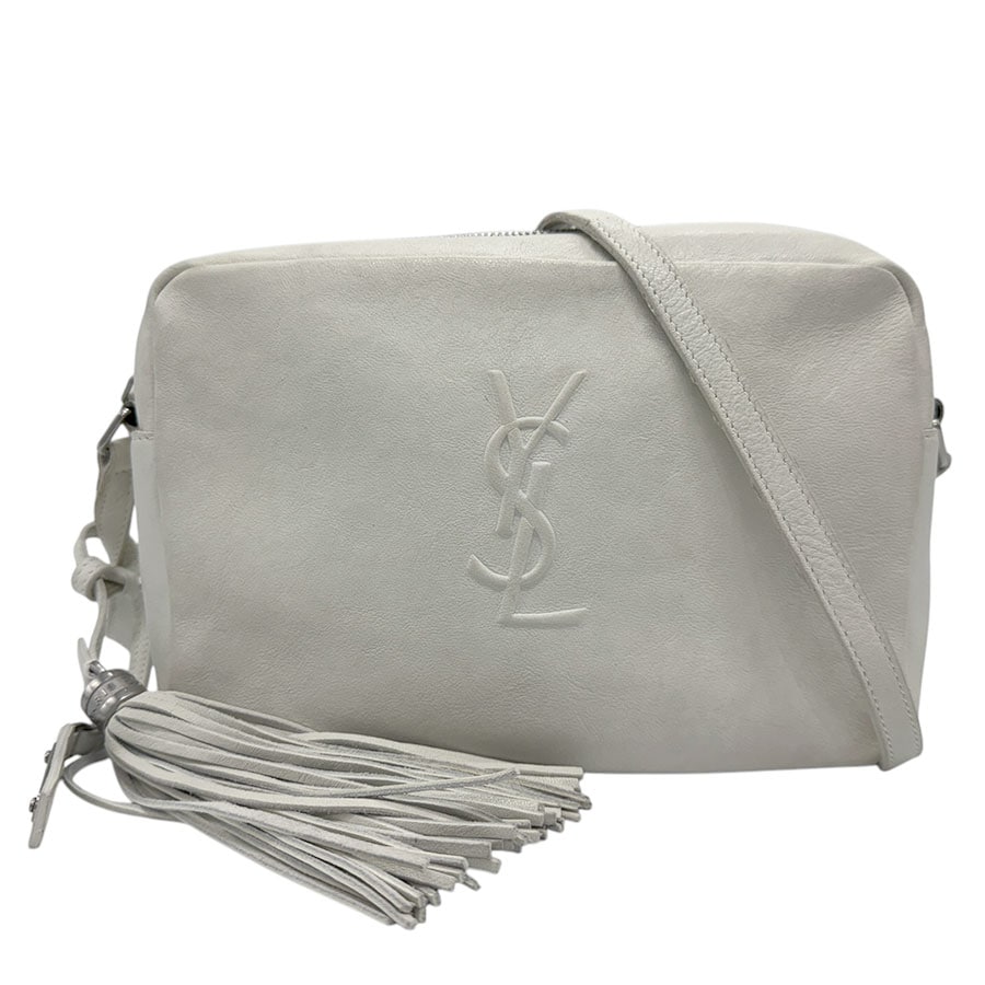 サンローラン SAINT LAURENT 斜め掛けショルダーバッグ レザー ホワイト レディース 470299 z3049