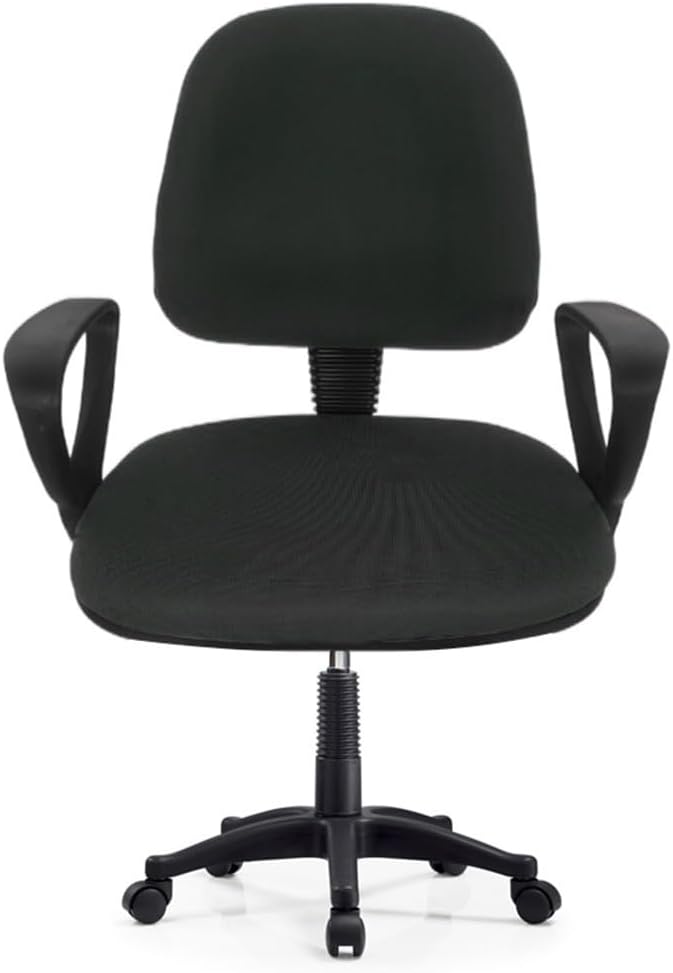 ファブリックタスクチェアメッシュオフィスチェア人間工学に基づいたデスクチェアミッドバックランバーサポート&アームレスト付きエグゼクティブローリングスイベル調節可能なコンピュータ人間工学に基づいた