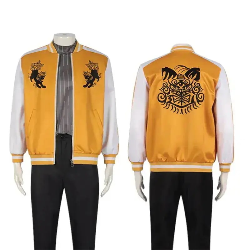 限定発売 独自の設計 ウィンドブレイカー ジャケット　コスチューム　ボウフウリン　上着　刺繍 ライオンヘッド 単品 ハロウィン　衣装　渋谷アニメ　カッコイイ　男女兼用