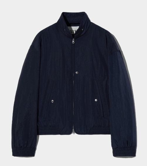 サンティナイロンオーバーサイズブルゾンMA-1ジャケットクラシックネイビー