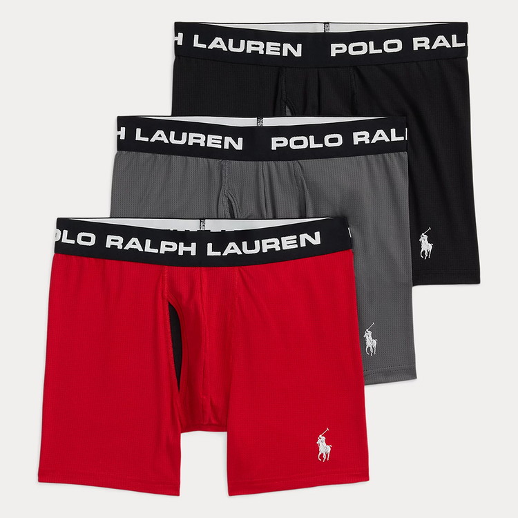 PERFECT POUCH ボクサーブリーフ 3PK [コンバットグレー/ポロブラック/RL2000レッド]【LLB1P3-RP01】