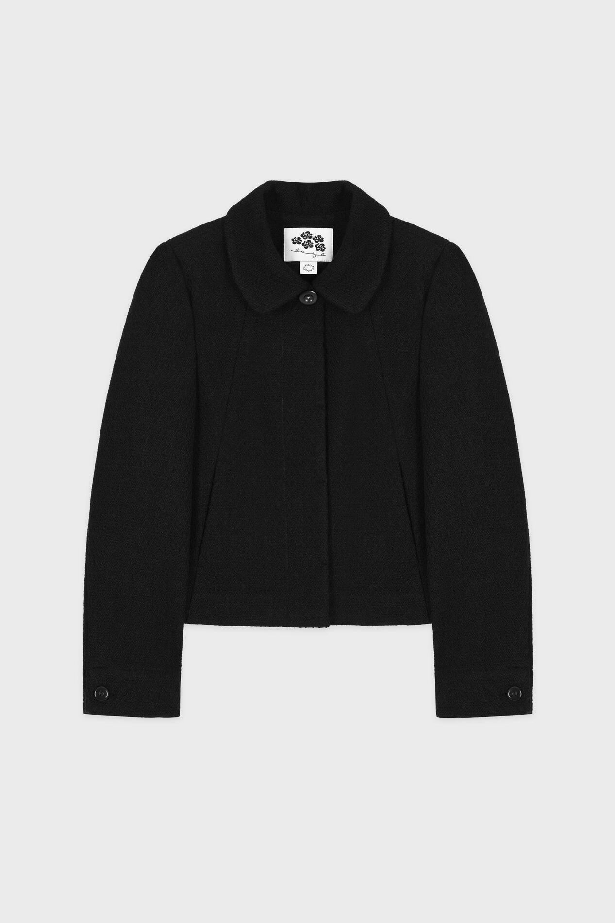 【SINOON】 TWEED SINGLE JACKET : BLACK