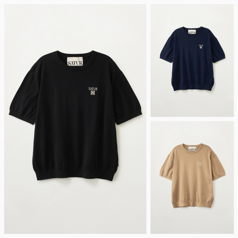 【SATUR】 26SS LOREN FINE HALF KNIT : 3COLORS