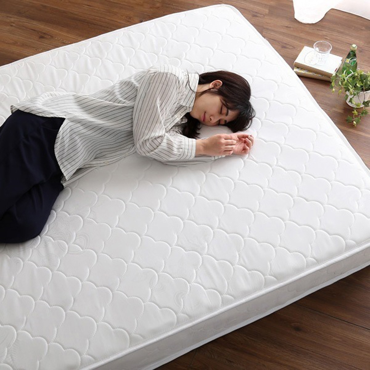 ロール梱包 片面仕様ポケットコイルマットレス Sheera-シェエラ- キングサイズ 寝具 マットレス